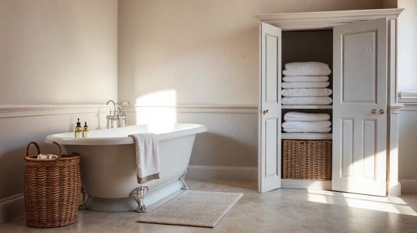 Améliorez l'organisation de votre salle de bain avec des paniers